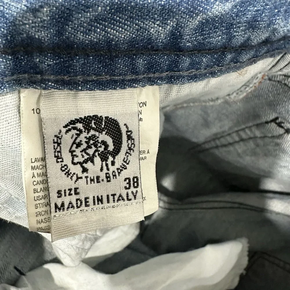 Diesel Industries Zathan VTG Men's Light Wash Button Fly Jeans Actual Size 38X31